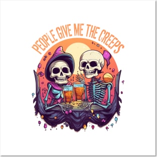 People Give Me The Creeps T-Shirt, Funny Halloween Shirt Posters and Art